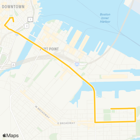 MBTA City Point - Otis & Summer Streets map