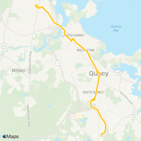 MBTA Quincy Ctr - Fields Corner Station map