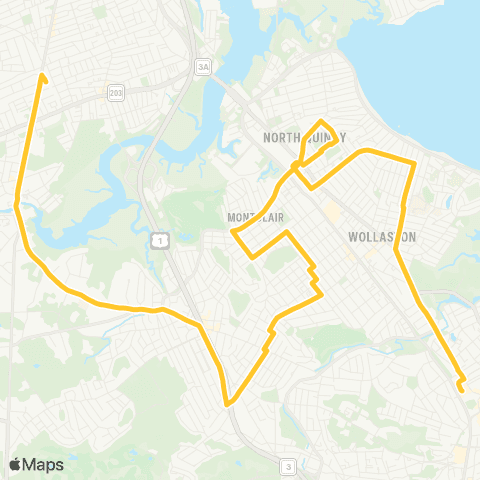 MBTA Quincy Ctr - Ashmont Station map