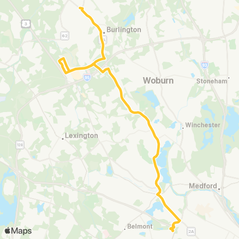 MBTA North Burlington - Alewife Station map