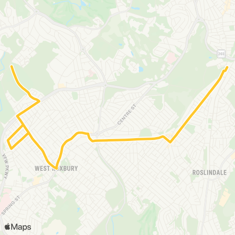 MBTA Baker & Vermont Sts - Forest Hills Sta map