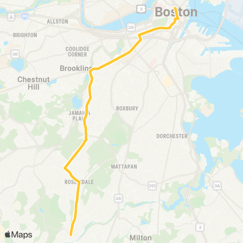 MBTA Forest Hills Station - Back Bay Station map