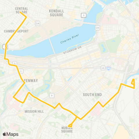 MBTA Central Sq, Cambridge - Broadway Station map