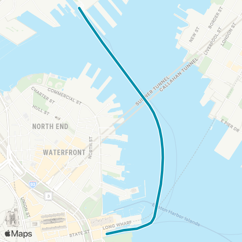 MBTA Charlestown Ferry map