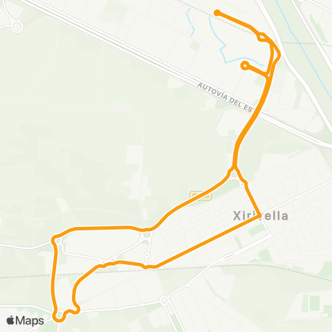 Metrobús Metro Faitanar - Xirivella map