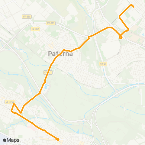Metrobús Quart de Poblet - Manises - Paterna - Burjassot map