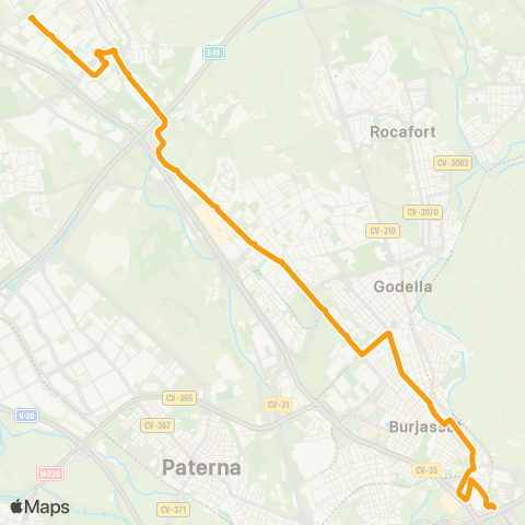 Metrobús Estació Empalme map
