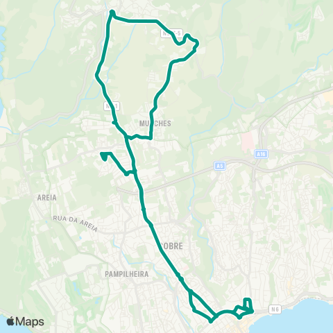 Mobi Cascais Cascais - Murches - Malveira - Charneca - Chesol - Cascais map