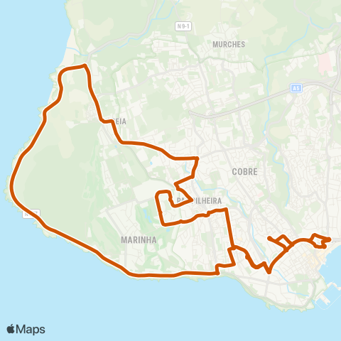 Mobi Cascais Cascais - Guincho - Qta Marinha - Cascais map