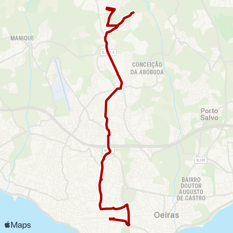 Mobi Cascais Trajouce - Carcavelos map