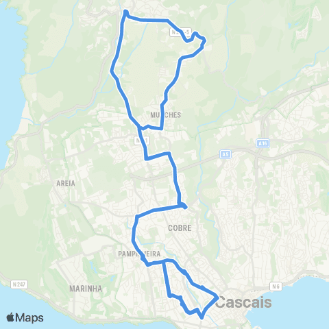 Mobi Cascais Malveira Da Serra Circular map