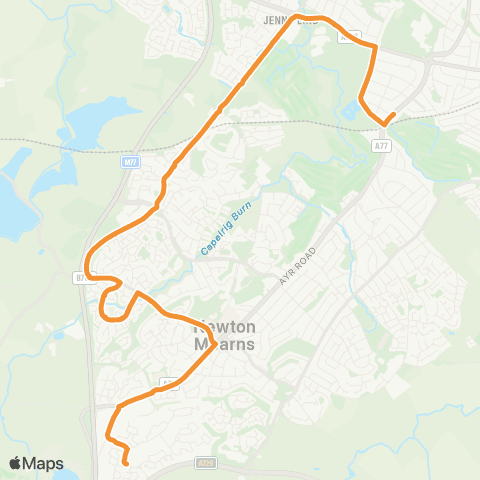 McGill's Bus Service Staffin Way - Treemain Road map