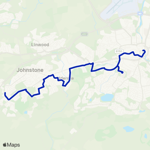 McGill's Bus Service Abbey Close - Houston Square map