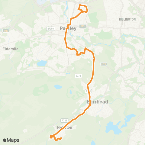 McGill's Bus Service Netherhill Road - Kingston Avenue map