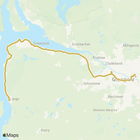 McGill's Bus Service Crawford Street - Buchanan Bus Station map