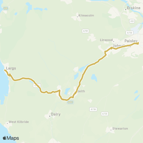 McGill's Bus Service Abbey Close - Manse Court map