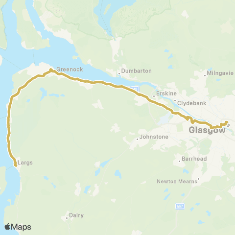 McGill's Bus Service Douglas Place - Buchanan Bus Station map