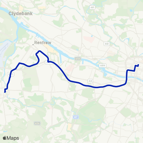 McGill's Bus Service Pavillion Theatre - Paisley Town Hall map