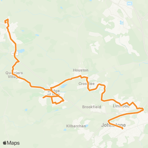 McGill's Bus Service Johnstone Station - Hillside Avenue map