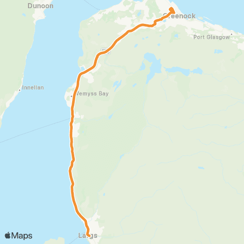 McGill's Bus Service West Stewart Street - Crawford Street map