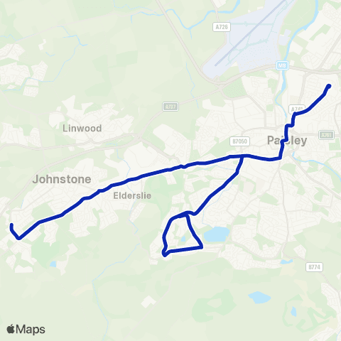 McGill's Bus Service Gallowhill Community Ctr - Gallowhill Community Ctr map