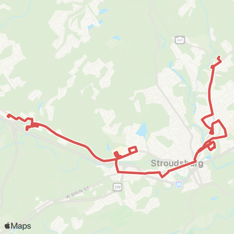 Pocono Pony Red Route map