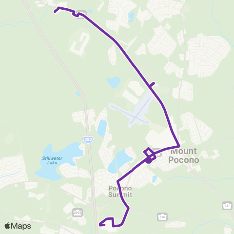 Pocono Pony Purple Route map