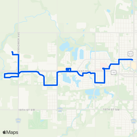 Mason City Transit West Central map