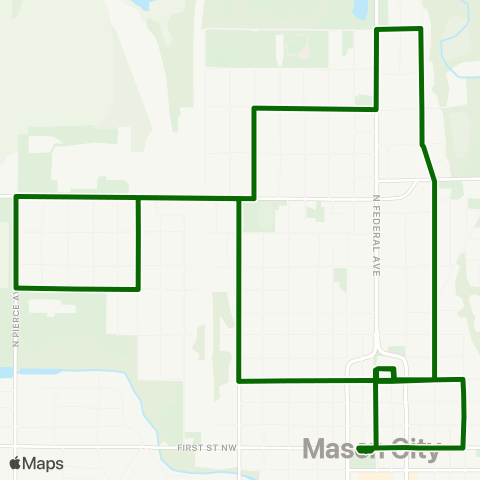 Mason City Transit North Central map