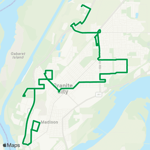 Madison County Transit 02 Granite City Shuttle map