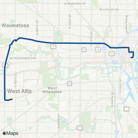 MCTS Vliet - 84th Street map