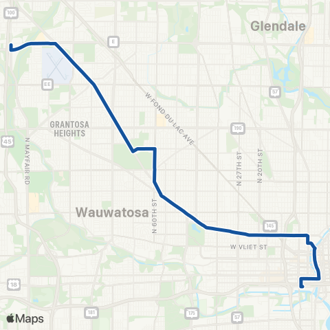 MCTS Walnut - Appleton map
