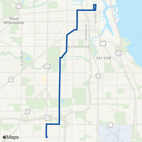 MCTS S. 20th Street map
