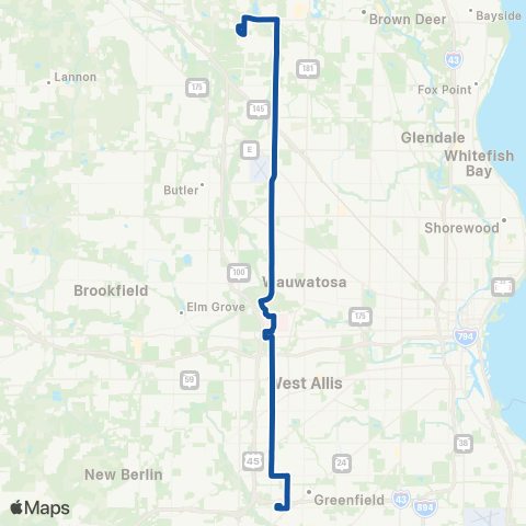 MCTS 92nd Street map