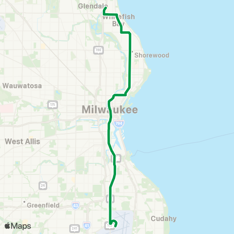 MCTS GreenLine map