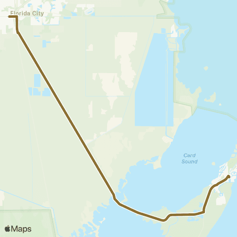 Miami-Dade Transit Card Sound Express map