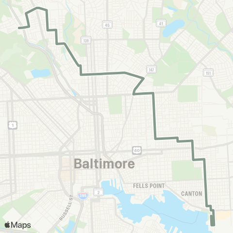 MDOT MTA Woodberry - Canton Crossing map