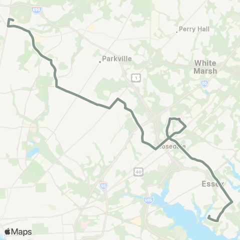 MDOT MTA Towson Town Center - Fox Ridge map