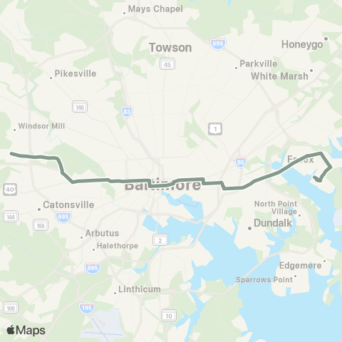 MDOT MTA Westgate - Selig map