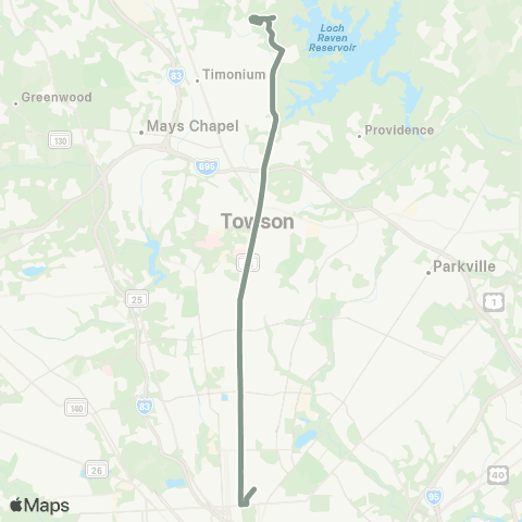 MDOT MTA Greenmount North - Stella Maris map