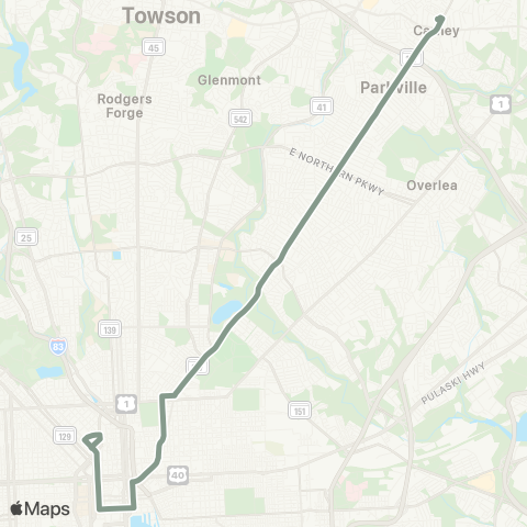 MDOT MTA State Center - Carney / Hillendale map