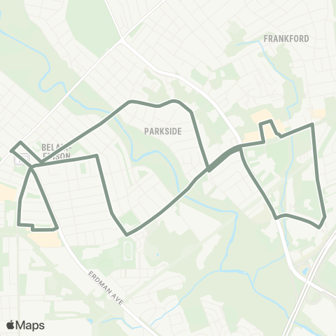 MDOT MTA Belair - Edison Circulator map