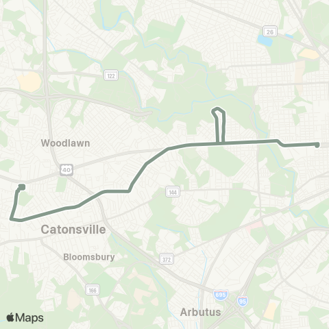 MDOT MTA West Baltimore MARC - Catonsville map