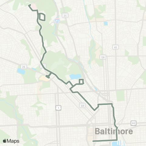 MDOT MTA Mondawmin - Sinai Hospital map