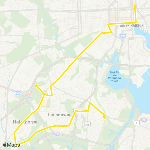 MDOT MTA Mt Vernon - Patapsco map