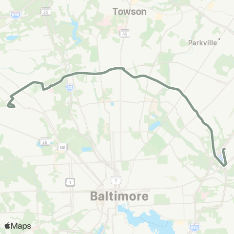 MDOT MTA Rogers Ave - Hollander Ridge map