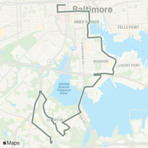 MDOT MTA Downtown - Patapsco Station map