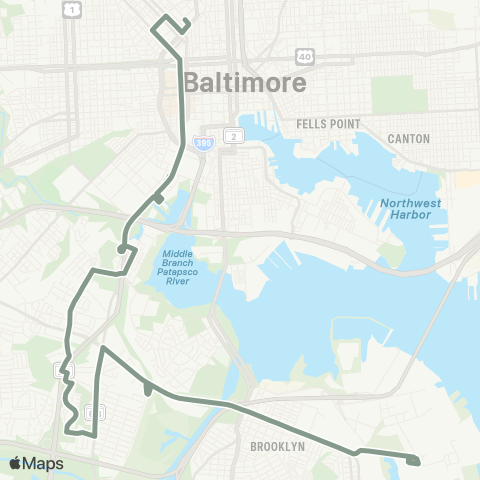 MDOT MTA State Center - Patapsco Station map