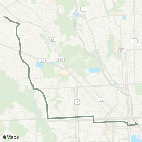MDOT MTA Downtown - Rogers Ave Station map