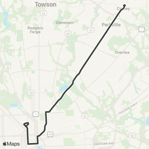 MDOT MTA State Center - Carney / Hillendale map